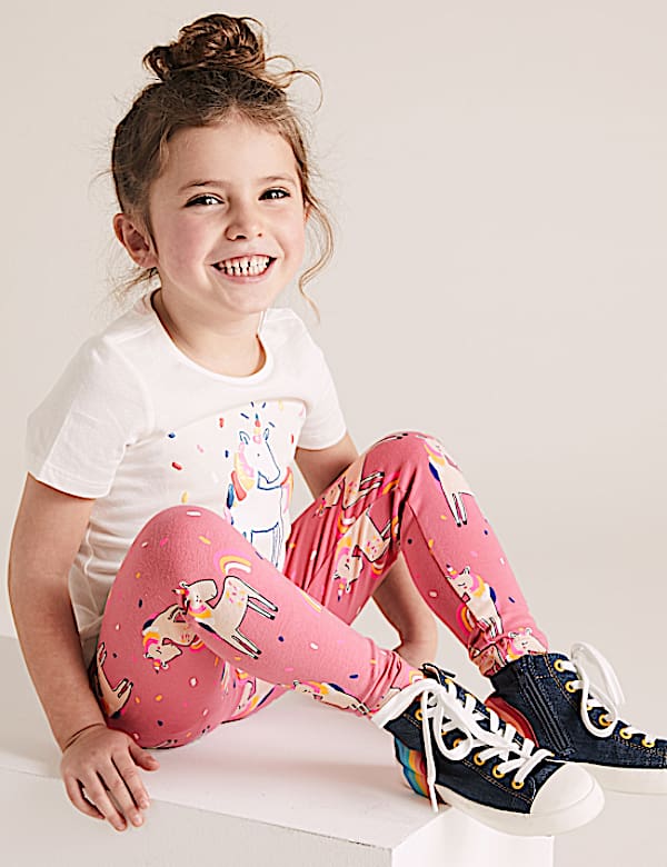 Cotton Unicorn Leggings (2-7 Yrs)