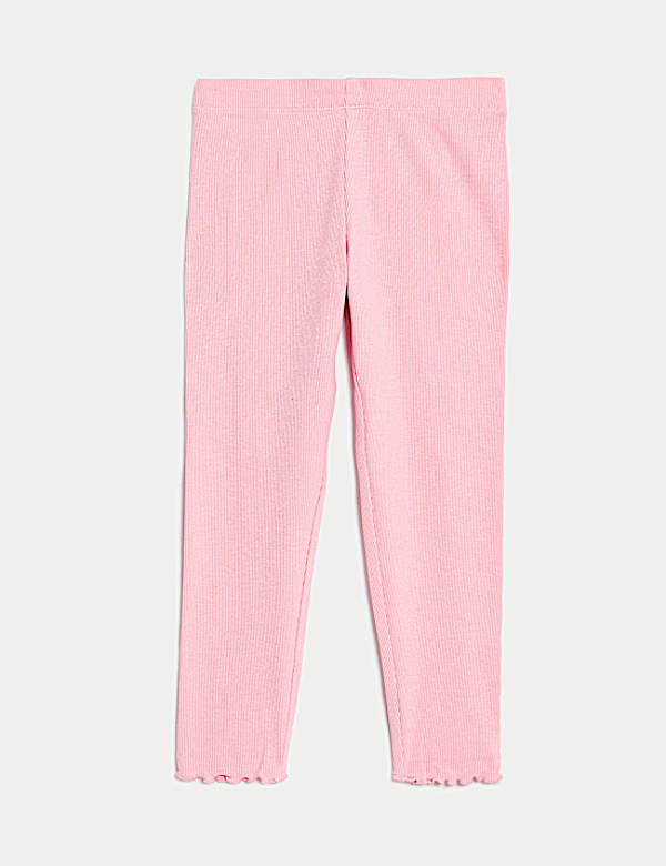 Cotton Rich Ribbed Leggings
