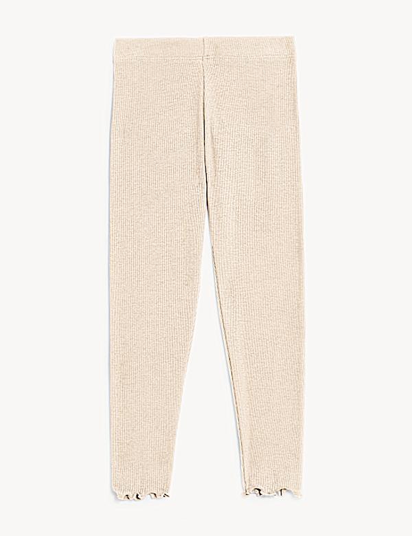 Cotton Rich Ribbed Leggings