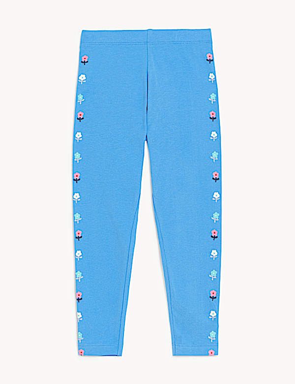 Cotton Rich Flower Leggings