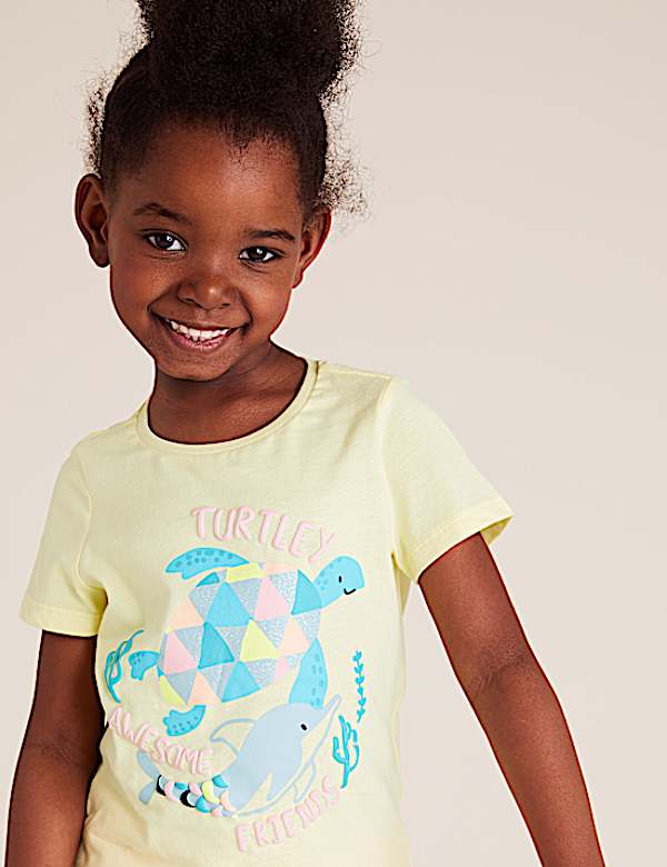 Pure Cotton Dolphin T-Shirt (2-7 Yrs)