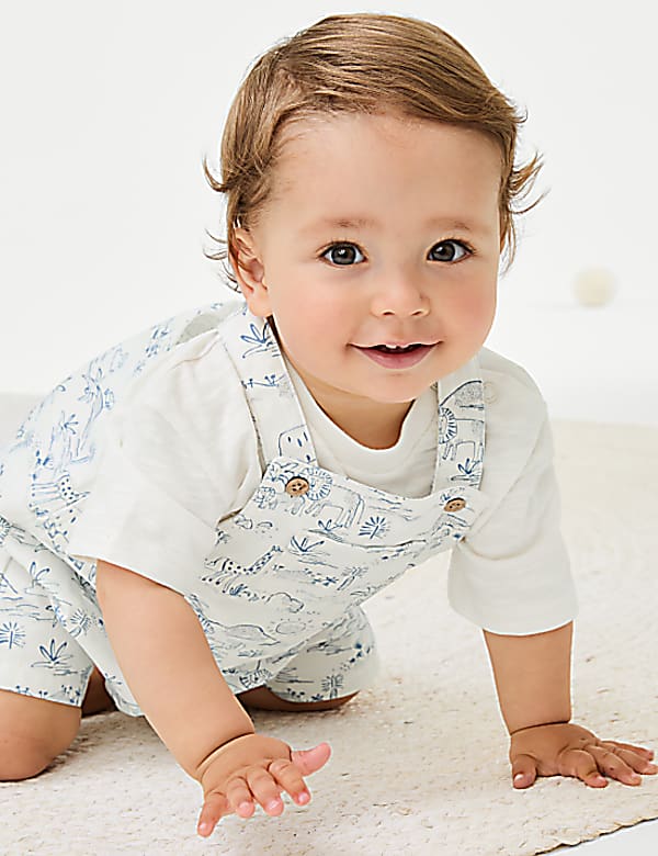 2pc Pure Cotton Safari Outfit (0-3 Yrs)