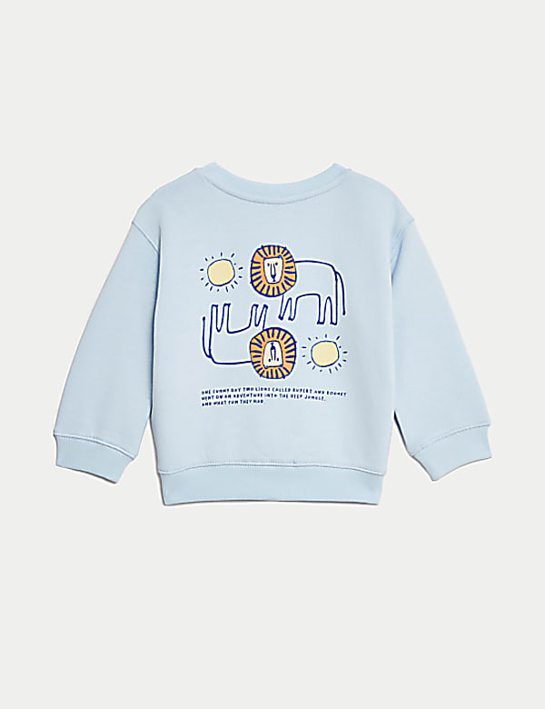 Cotton Rich Lion Sweatshirt (0-3 Yrs)