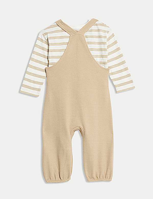 2pc Pure Cotton Dungaree Outfit (0 Mnths - 3 Yrs)