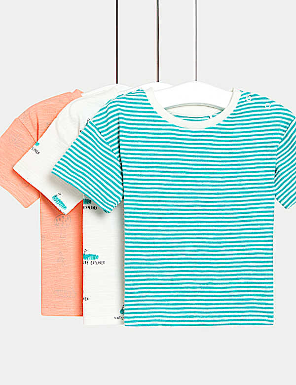 3pk Pure Cotton Caterpillar T-Shirts (0-3 Yrs)