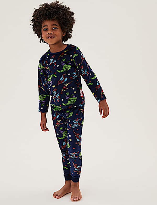 Marvel Superheroes™ Velour Cotton Pyjamas (3-8 Yrs)