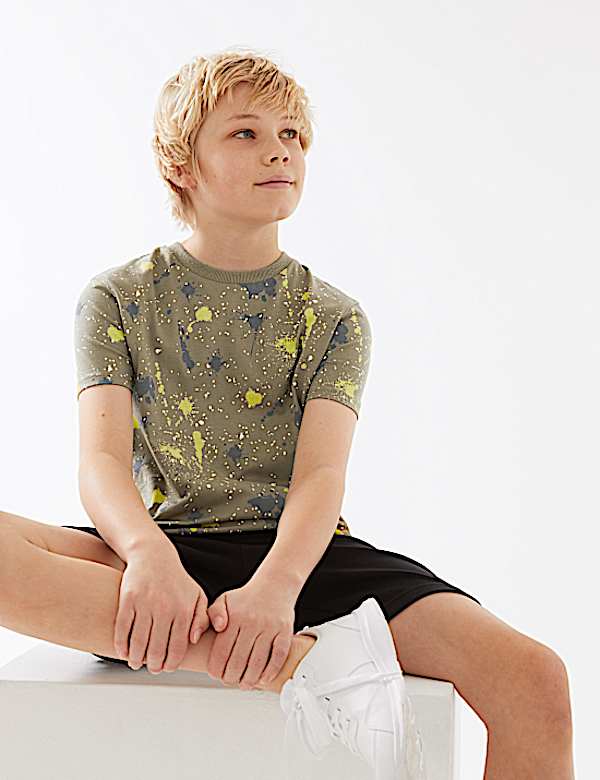 Pure Cotton Paint Splatter T-Shirt (6 - 16 Yrs)