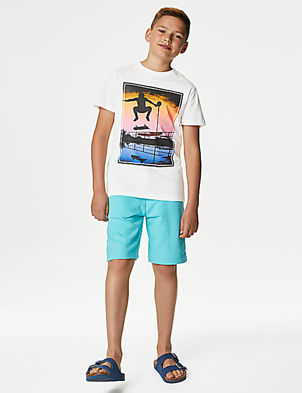 Pure Cotton Skate Print T-Shirt (6-16 Yrs)