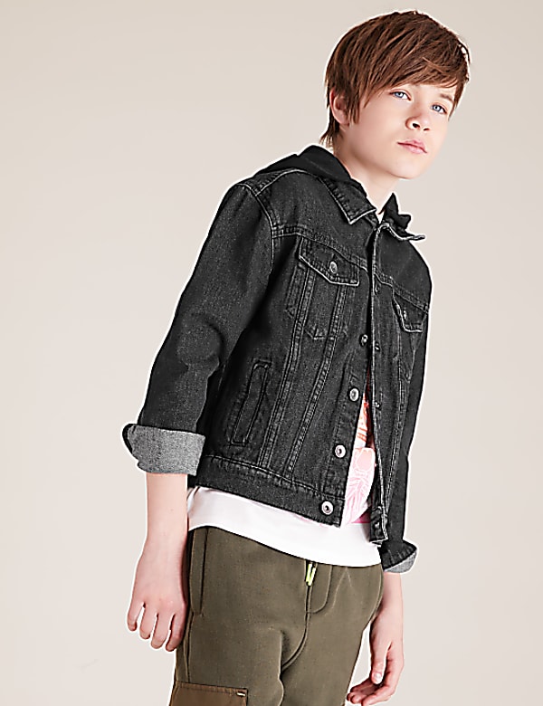 Denim Hooded Jacket