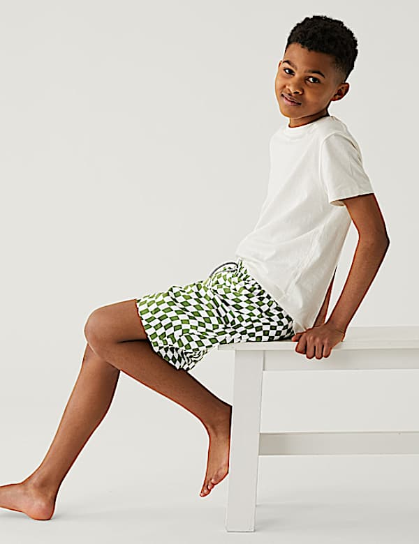 Checked Swim Shorts (6-16 Yrs)