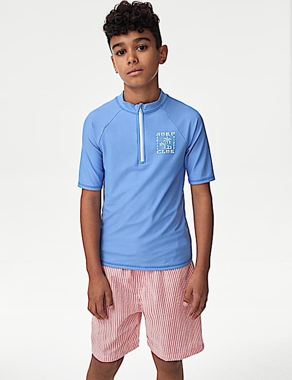 Quarter Zip Rash Vest (2-16 Yrs)