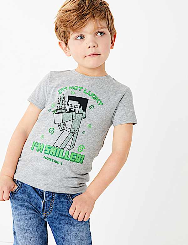 Minecraft™ Slogan T-Shirt (2-7 Yrs)