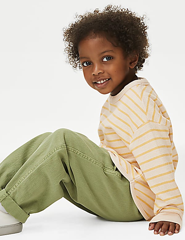 Cotton Rich Striped Sweatshirt