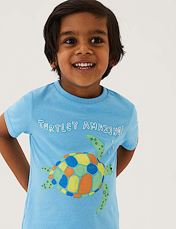 Pure Cotton Turtle T-Shirt (2-7 Yrs)
