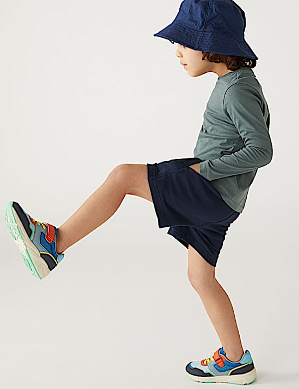 Cotton Mix Plain Regular Fit Shorts