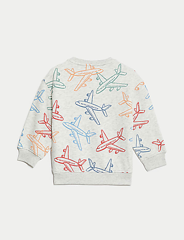 Cotton Rich Plane Sweatshirt (2-8 Yrs)