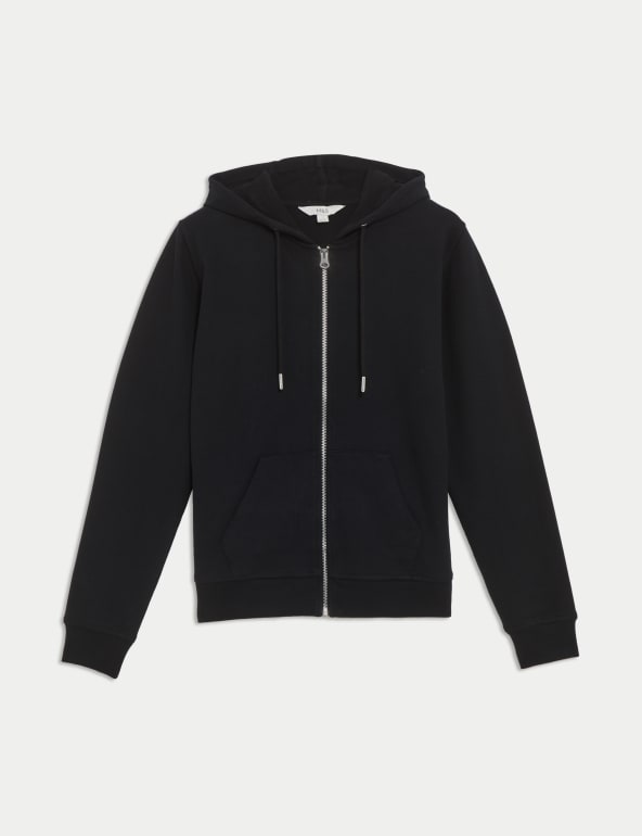 Pure Cotton Zip Up Hoodie M S Collection M S