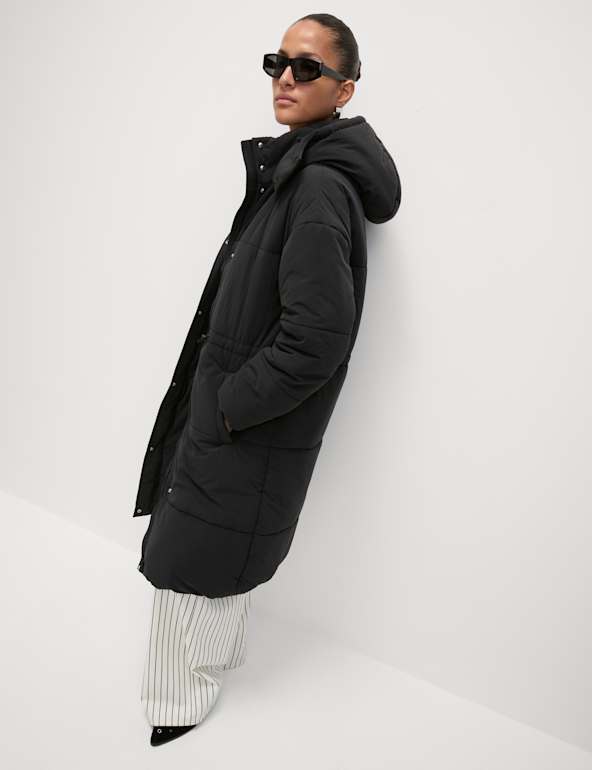 Thermowarmth™ Hooded Longline Puffer Coat M&S M&S
