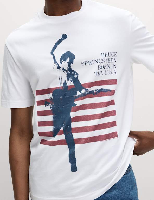 Pure Cotton Bruce Springsteen T-Shirt | M&S | M&S