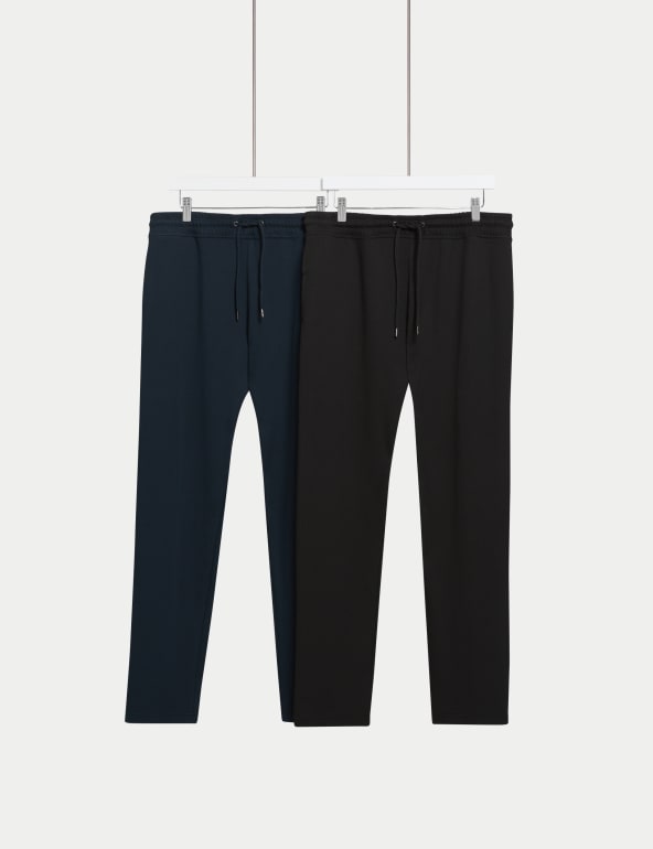2pk Cotton Rich Straight Leg Joggers M S Collection M S