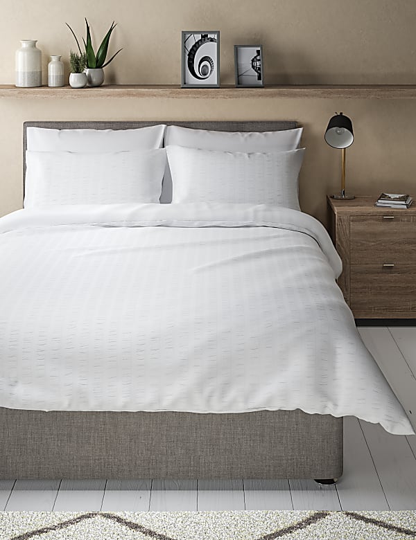 Pure Cotton Striped Seersucker Bedding Set - FR
