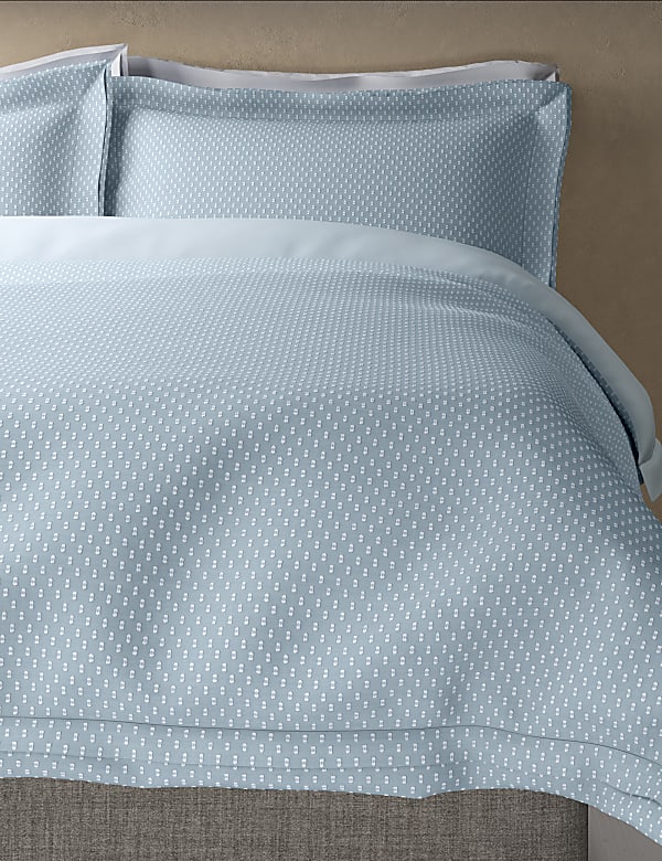 Parure de lit 100 % coton à iris en ratière - CH