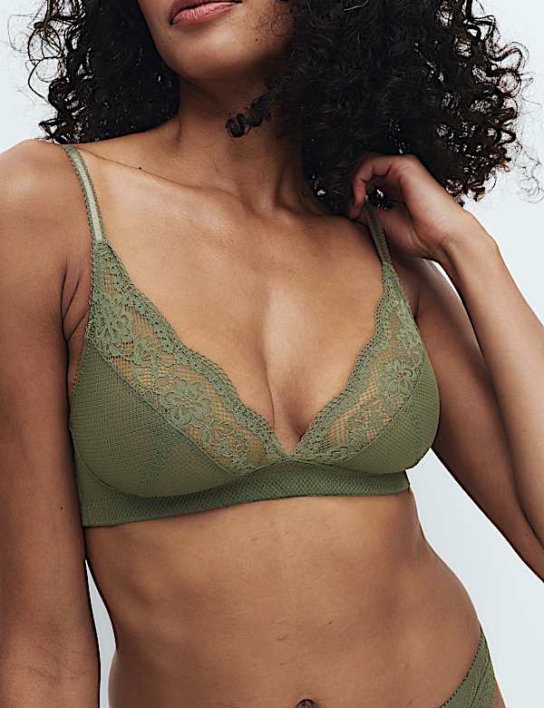Jasmine Lace Non Wired Plunge Bra Set A-E - CZ