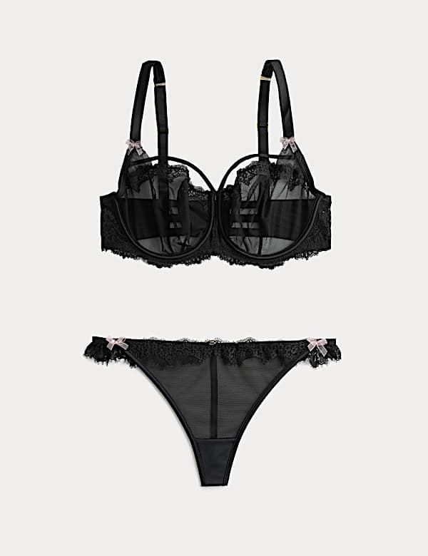 Magda Embroidery Wired Balcony Bra Set F-H - CH