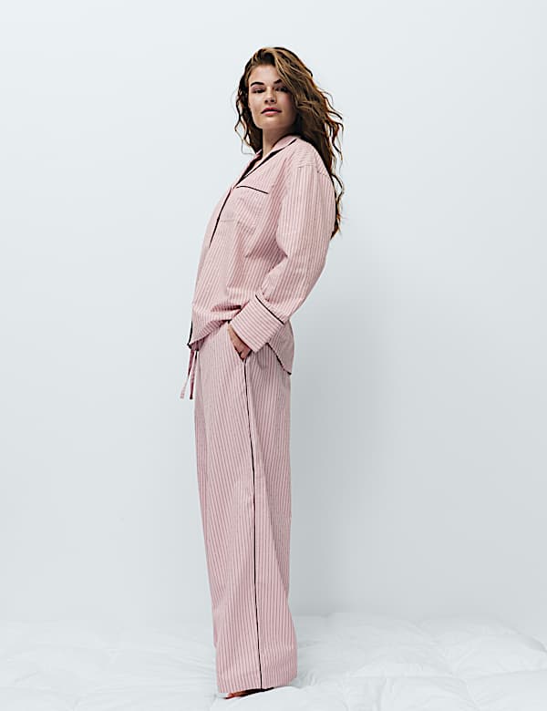 Pure Cotton Embellished Pyjama Shirt & Bottom Set - JP