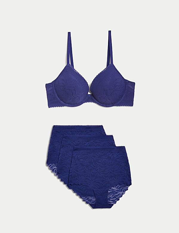 Flexifit&trade; Lace Wired Push-Up Bra Set A-E - MX