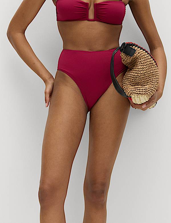 Padded U-Notch Bandeau Bikini Set - BE