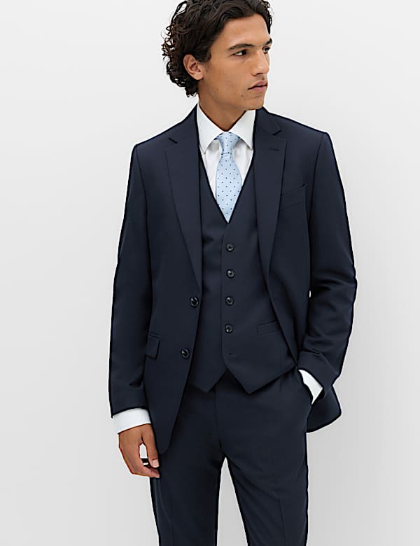 3 Piece Tailored Fit Textured Suit
