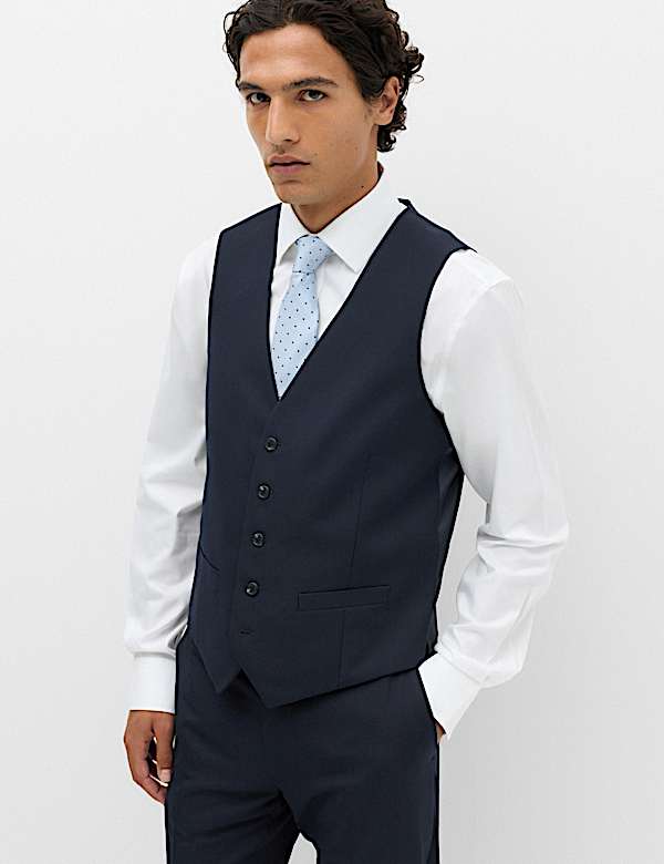 3 Piece Tailored Fit Textured Suit - LT