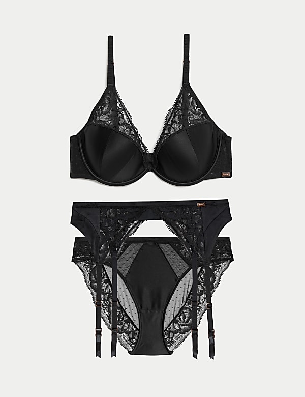 Silk & Lace Suspenders Set - CA