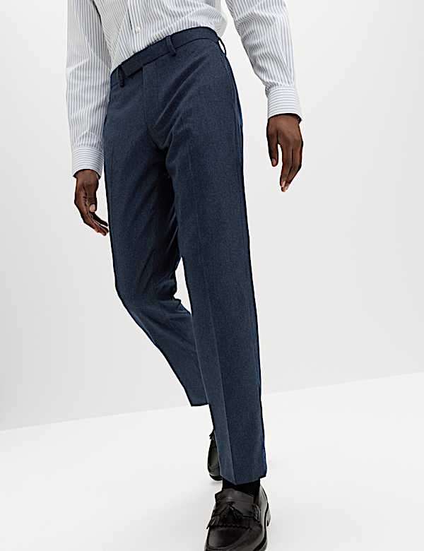 2 Piece Tailored Fit Italian Wool Rich Tweed Suit - RS