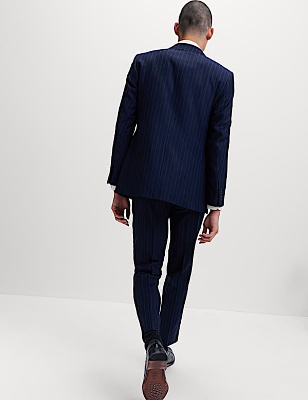 חליפה בגזרה רגילה מצמר טהור עם פסים דקים - IL