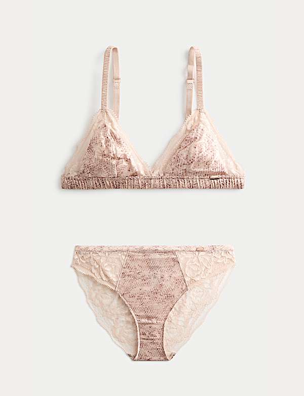 Rosalie Silk & Lace Non Wired Bralette Set A-E - LU
