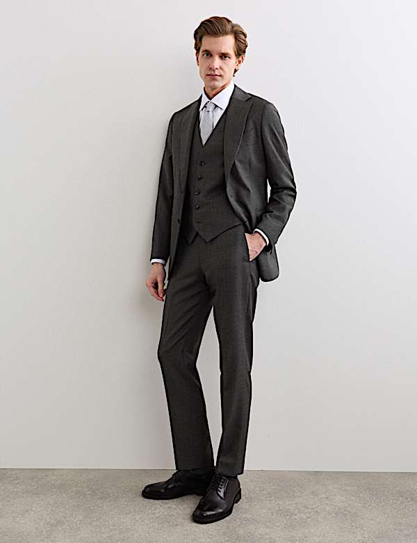 3 Piece Tailored Fit Pure Wool Suit