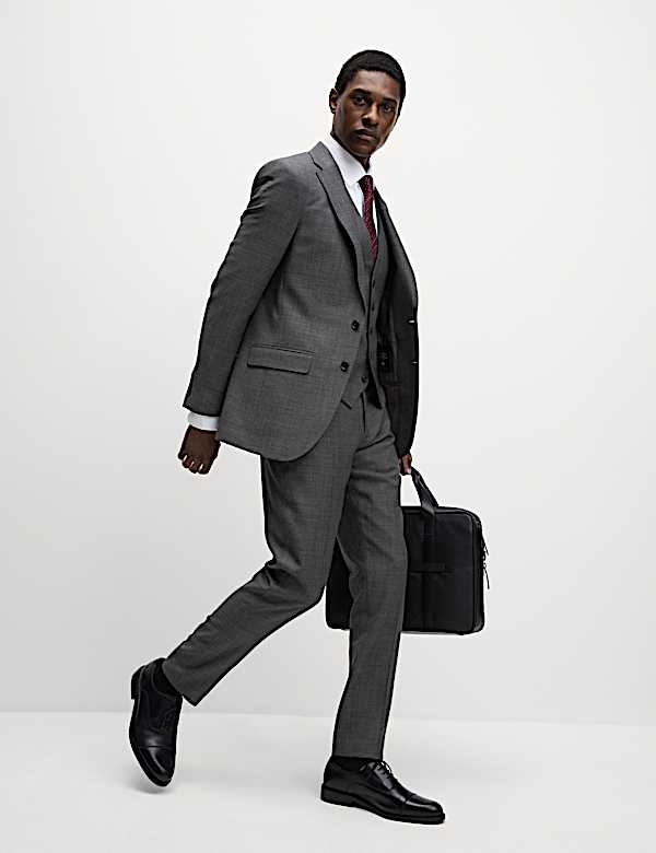 Slim Fit Pure Wool Suit  - HR