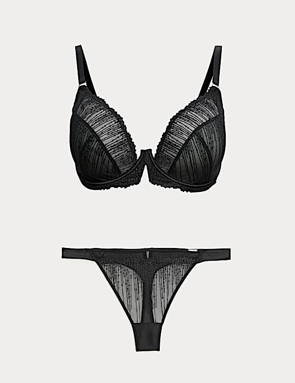 Florence Embroidery Wired Plunge Bra Set F-H - US