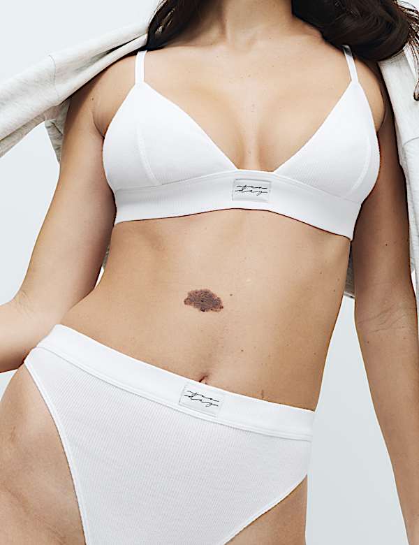 Juni Cotton Rib Non Wired Bralette Set A-E