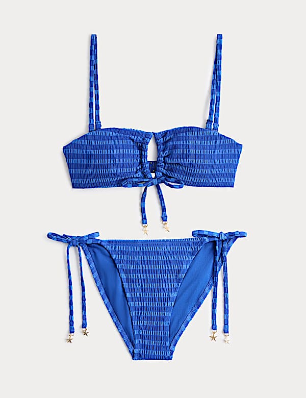 Striped Bandeau Bikini Set - FR