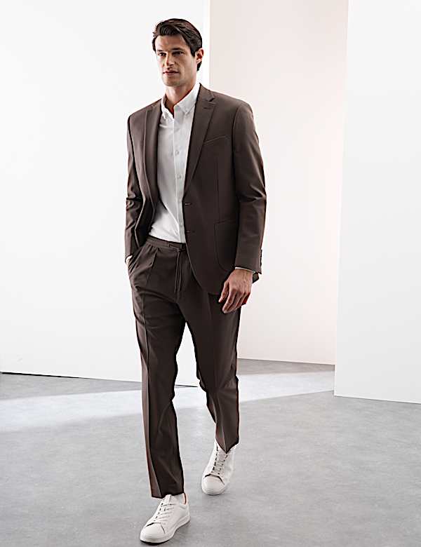 Taillierter Anzug aus Wollmischgewebe - AT