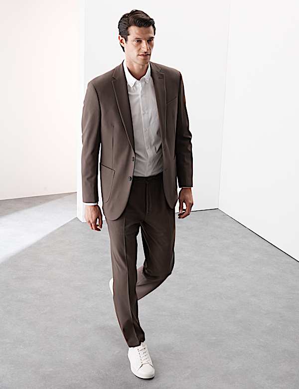 Taillierter Anzug aus Wollmischgewebe - AT