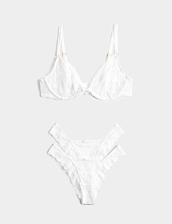 Ida Lace Wired Plunge Bra Set A-E - AU