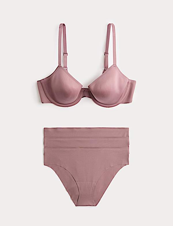 Body Invisibles Wired Demi Cup Bra Set A-E - CZ