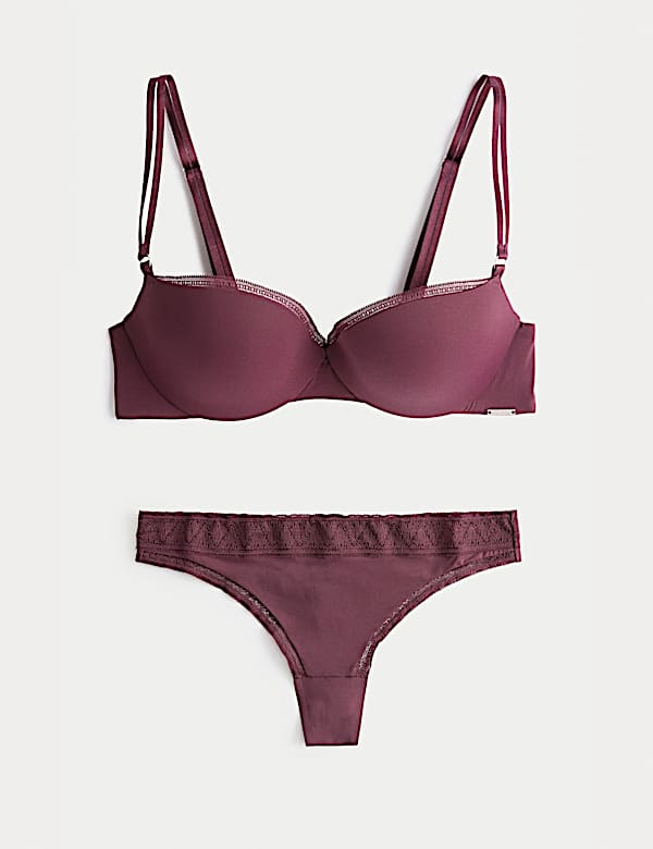 Ensemble soutien-gorge à balconnet push-up Boston à armatures en microfibre - FR