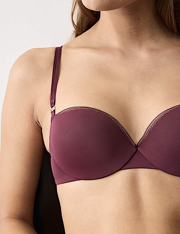 Ensemble soutien-gorge à balconnet push-up Boston à armatures en microfibre - FR