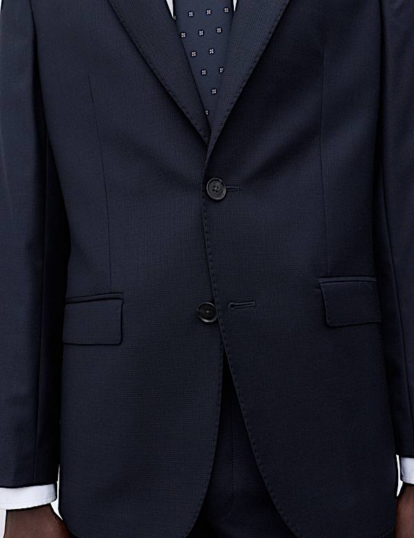 3 Piece Tailored Fit Pure Wool Suit - MX