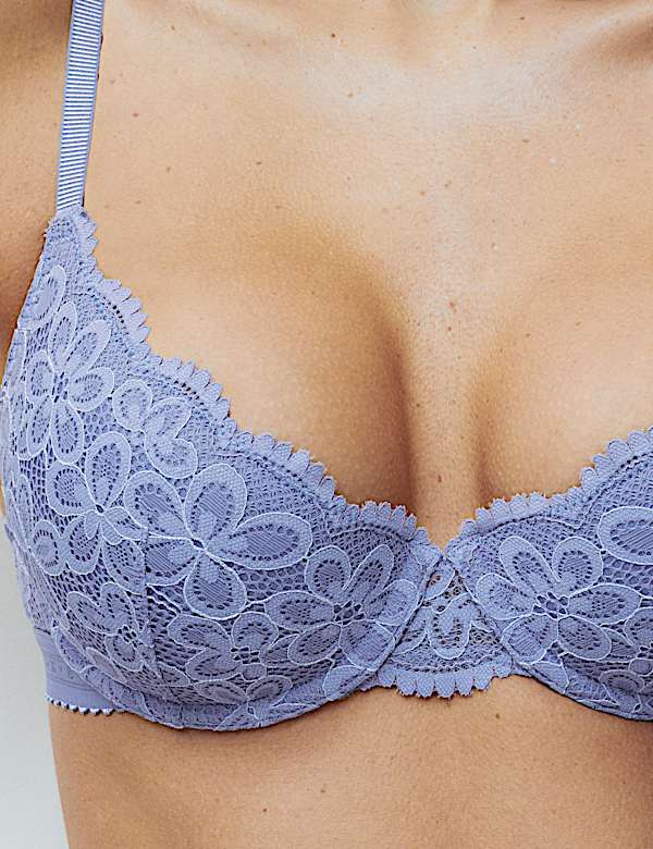 Soutien-gorge &agrave; armatures et dentelle Cleo, demi-bonnets A &agrave; E - LU